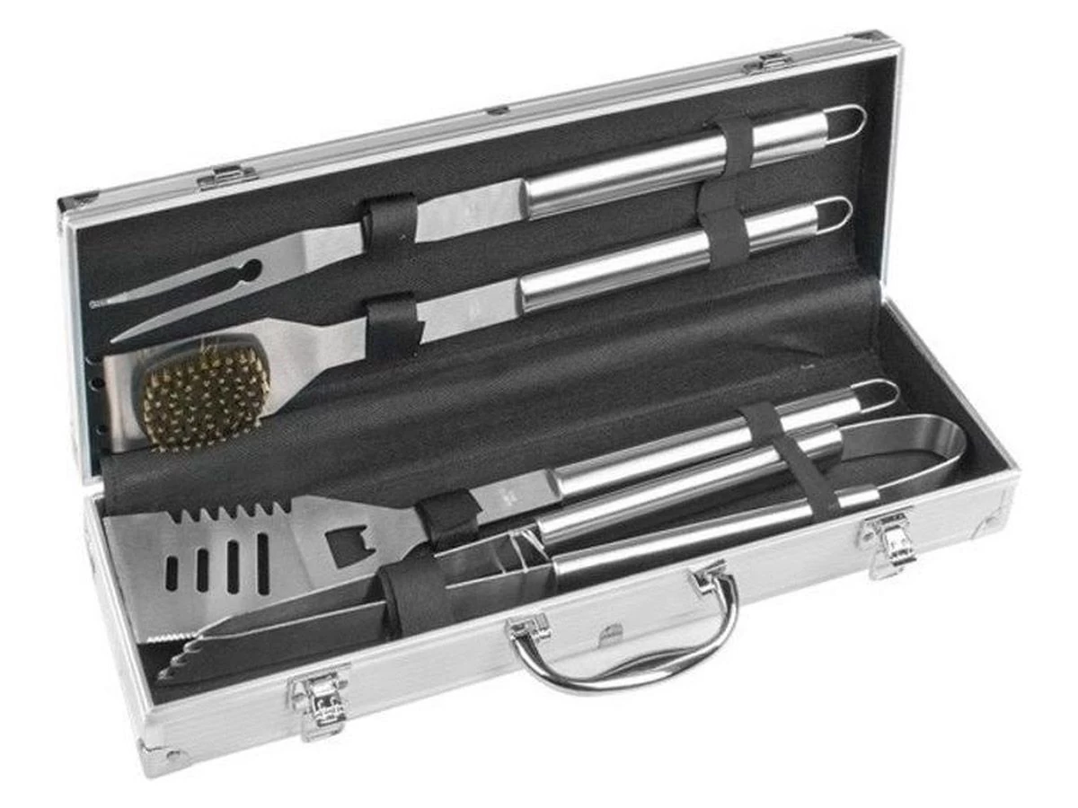 Merkloos BBQ 4-delige Gereedschapset In Koffer 4 Merkloos BBQ 4-delige Gereedschapset In Koffer - Image 2