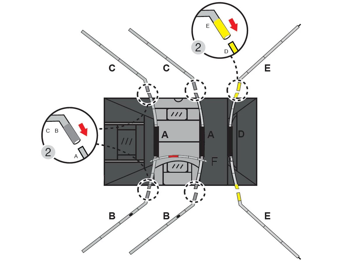 Coleman Mackenzie 4 BlackOut Stokkenset 4 Coleman Mackenzie 4 BlackOut Stokkenset - Image 2