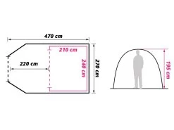 Obelink Albatros 4 Easy Air Tunneltent -Buiten Kamperen obelink albatros easy air floor plan ecommerce 6173