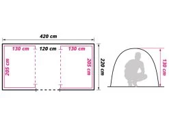 Obelink Napels 4 Poly Tunneltent -Buiten Kamperen obelink napels 4 tc floor plan ecommerce acf1 1