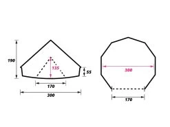 Obelink Sahara 300 Deluxe Bell Tent -Buiten Kamperen sahara 300 plattegrond ecommerce 50b5 1