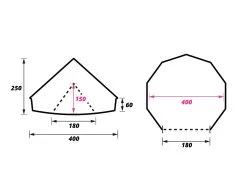 Obelink Sahara 400 Bell Tent -Buiten Kamperen sahara 400 plattegrond ecommerce 0787 5